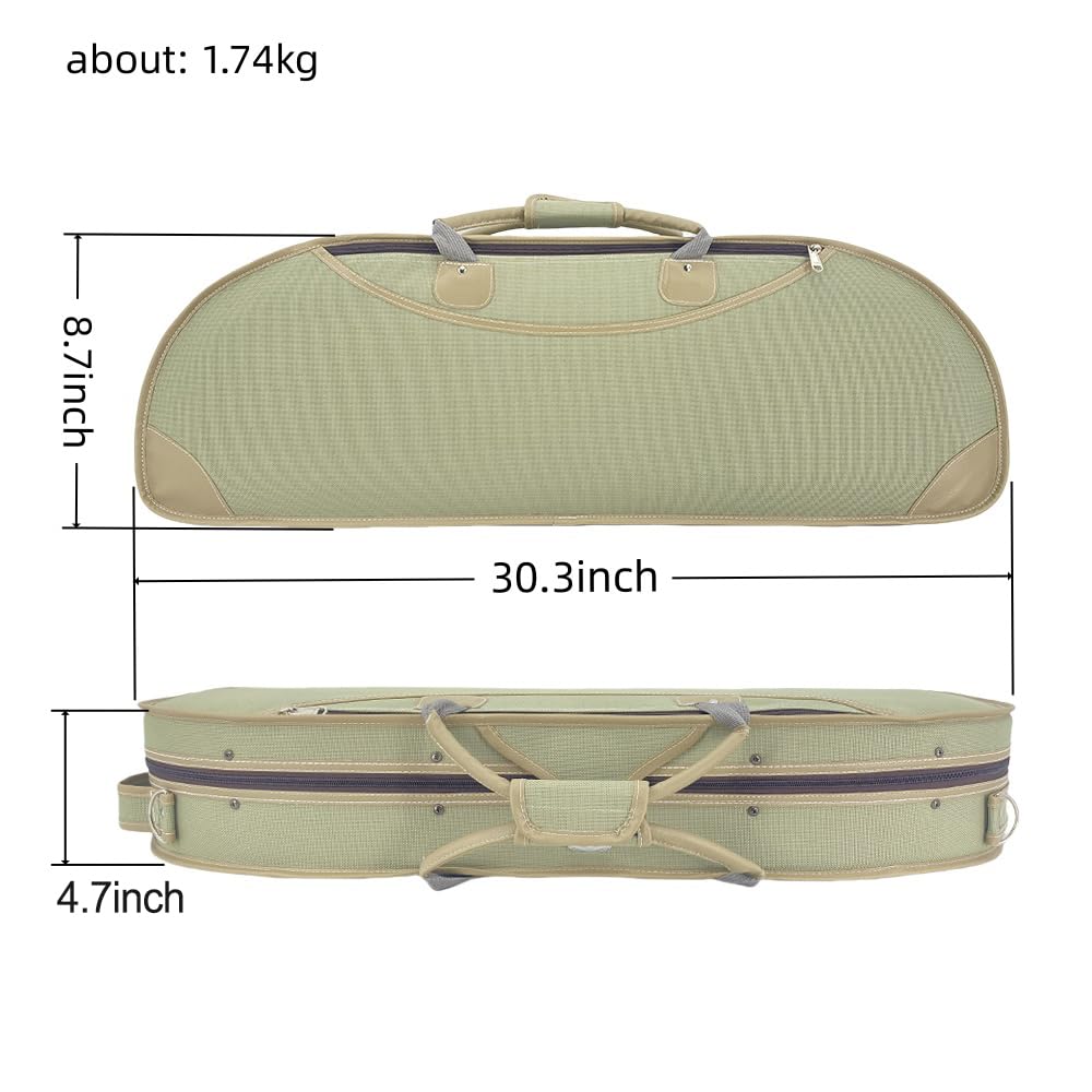 Custodia per violino 4/4 Full Size Nylon Oxford Scatola leggera Spallacci regolabili Violino borsa da viaggio (verde pisello)