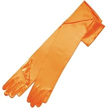 19.5" Long Shiny Stretch Satin Dress Gloves 12BL