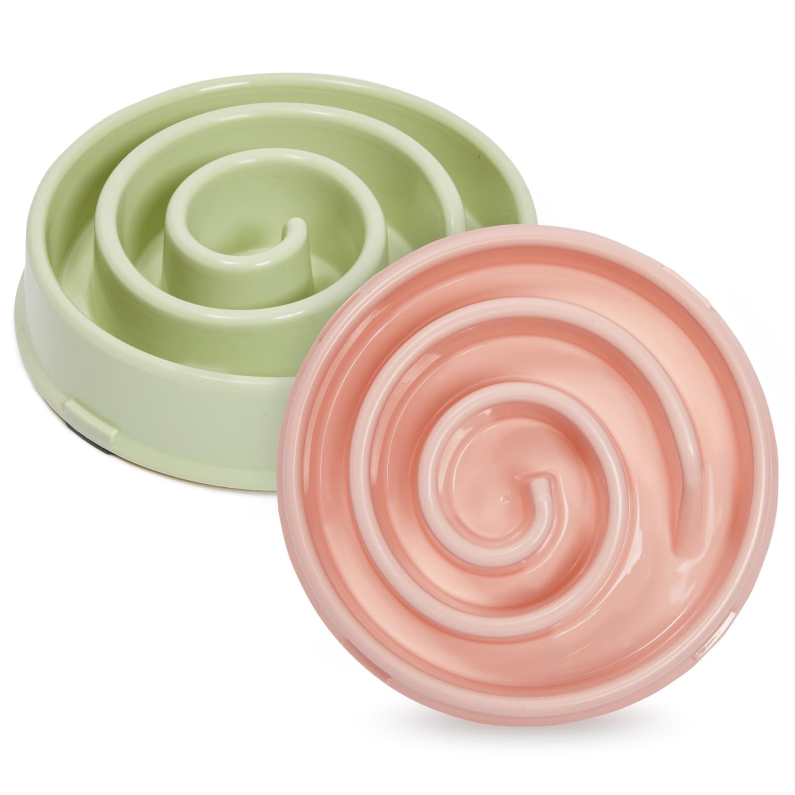 Amazon.com: Interactive Dog Bowl, Spiral Slow Feeder Pet Dish (Pink and  Green) : Pet Supplies