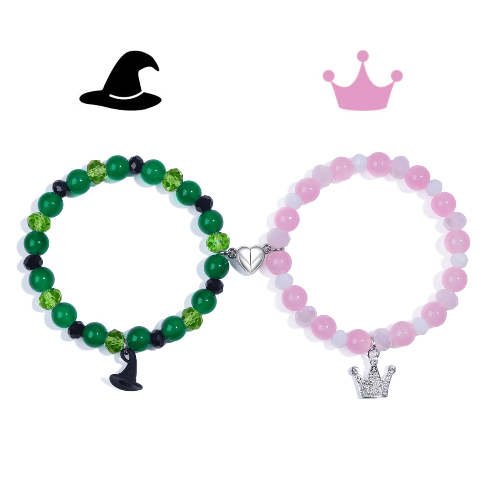 Miss Pink Spider Friendship Bracelets Matching Bracelets for Couples Best Friends Bff, Matching Spider Kitty Bracelet Halloween Christmas Birthday