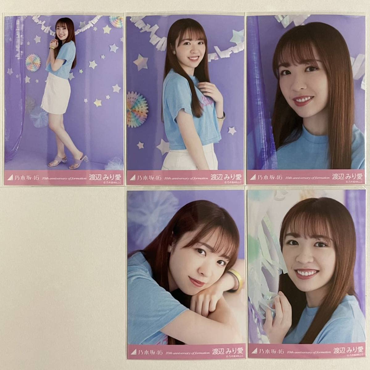 Amazon.co.jp: 乃木坂46 渡辺みり愛 10周年記念 生写真 5枚