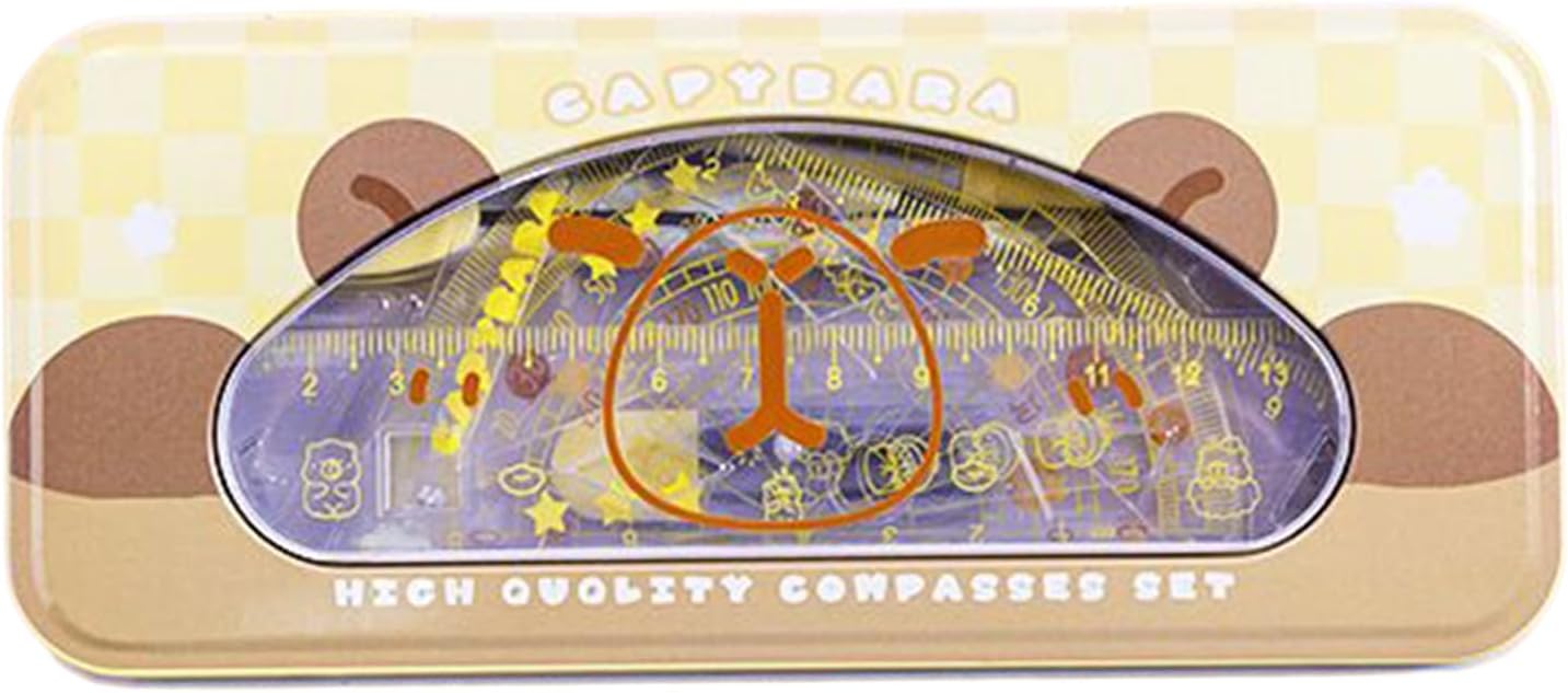 Measuring Instruments - Mathematical Geometry Set, Capybara Transparent Measuring Tool, Measuring Device for Home Study School Learning Art Writing Lessons Exam College Girls Ju