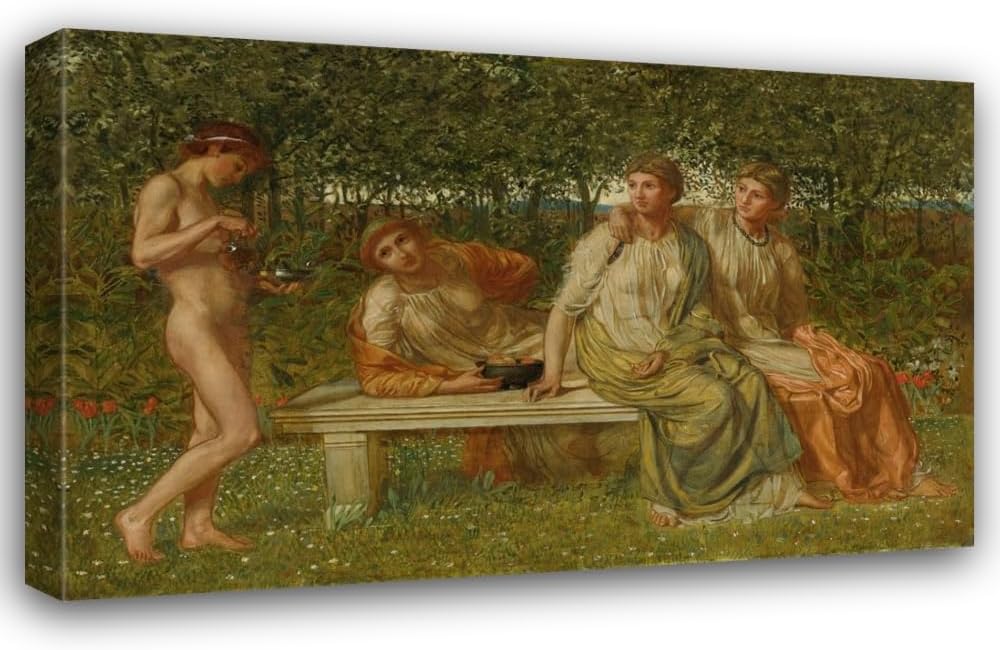 ArtDirect The Marble Seat Custom Framed Art Print Giclee Print or Canvas Options with Various Sizes and Customization by Albert Joseph Moore