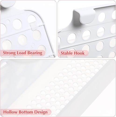 Miniatura 5 de Healvian Cesta de ducha colgante ajustable para colgar sobre la puerta, organizador de ducha, estante de almacenamiento de baño, estante con cestas