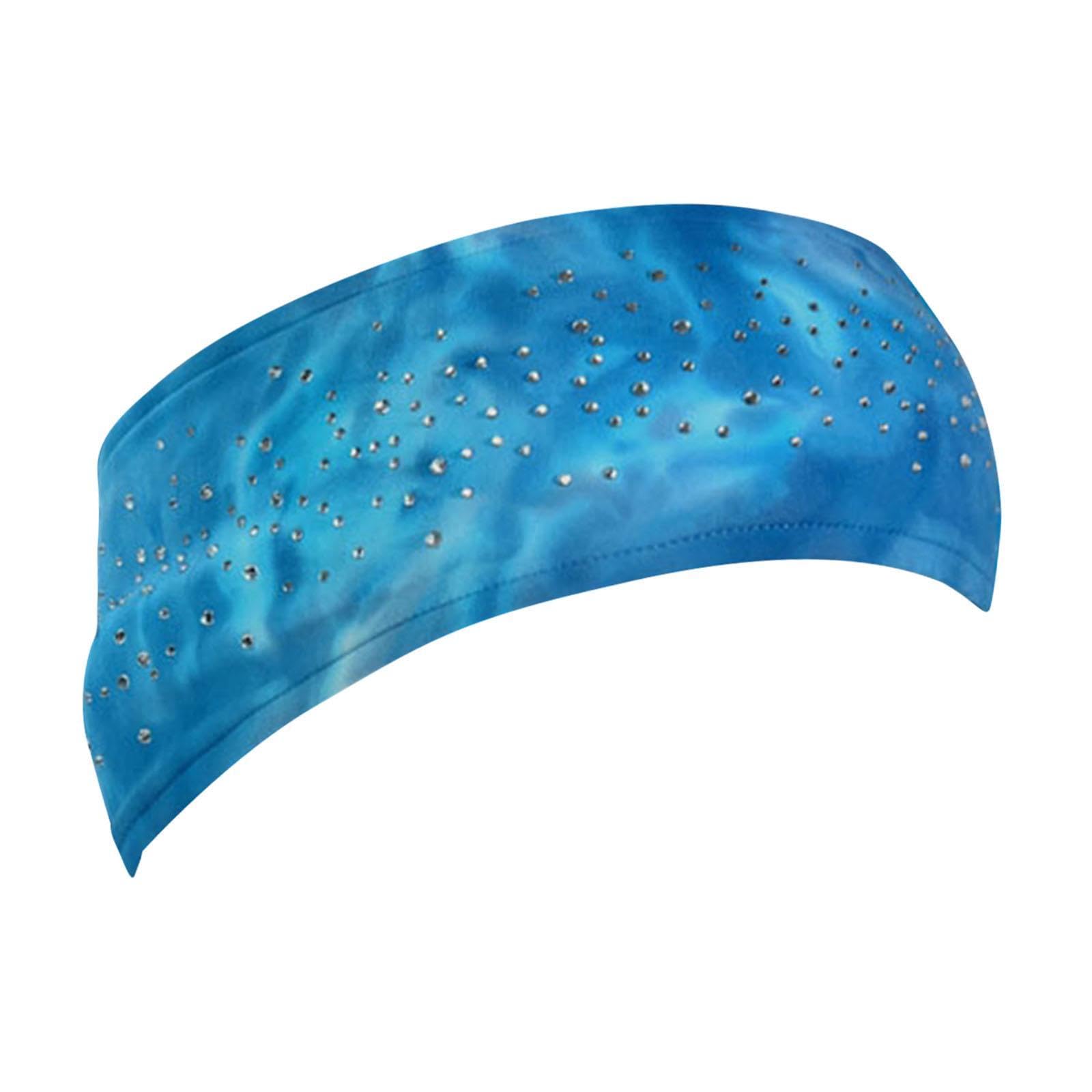 Figure Skating Headband Warm Portable Hair Band for Women Men Workout Sports Ocean Blue-image-11