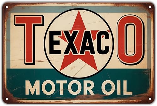 Letrero de lata de aceite de motor, vintage, gasolinera, garaje, letrero de metal, decoración estética de habitación para el hogar, dormitorio,