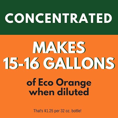 Miniatura 3 de Eco Orange Super Concentrato de 1 galón Limpiador de cítricos naranja multiusos totalmente natural Hace hasta 16 galones después de la dilución No