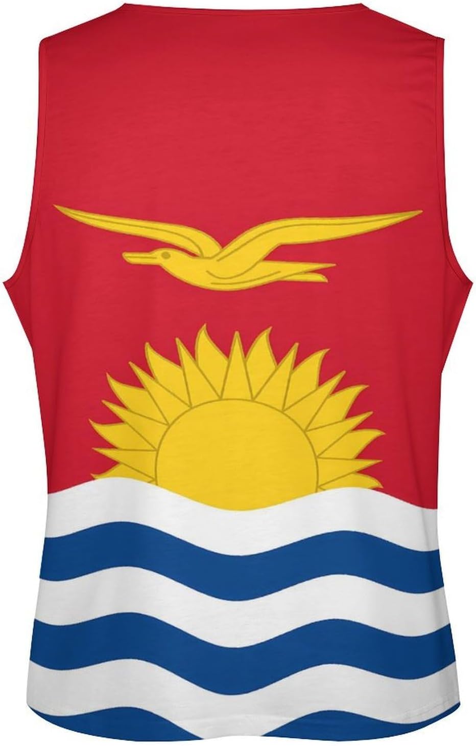 Kiribati Flag Mens Tank Tops Sleeveless Muscle Shirts Beach Casual Gym Shirt Vest Tee Tops