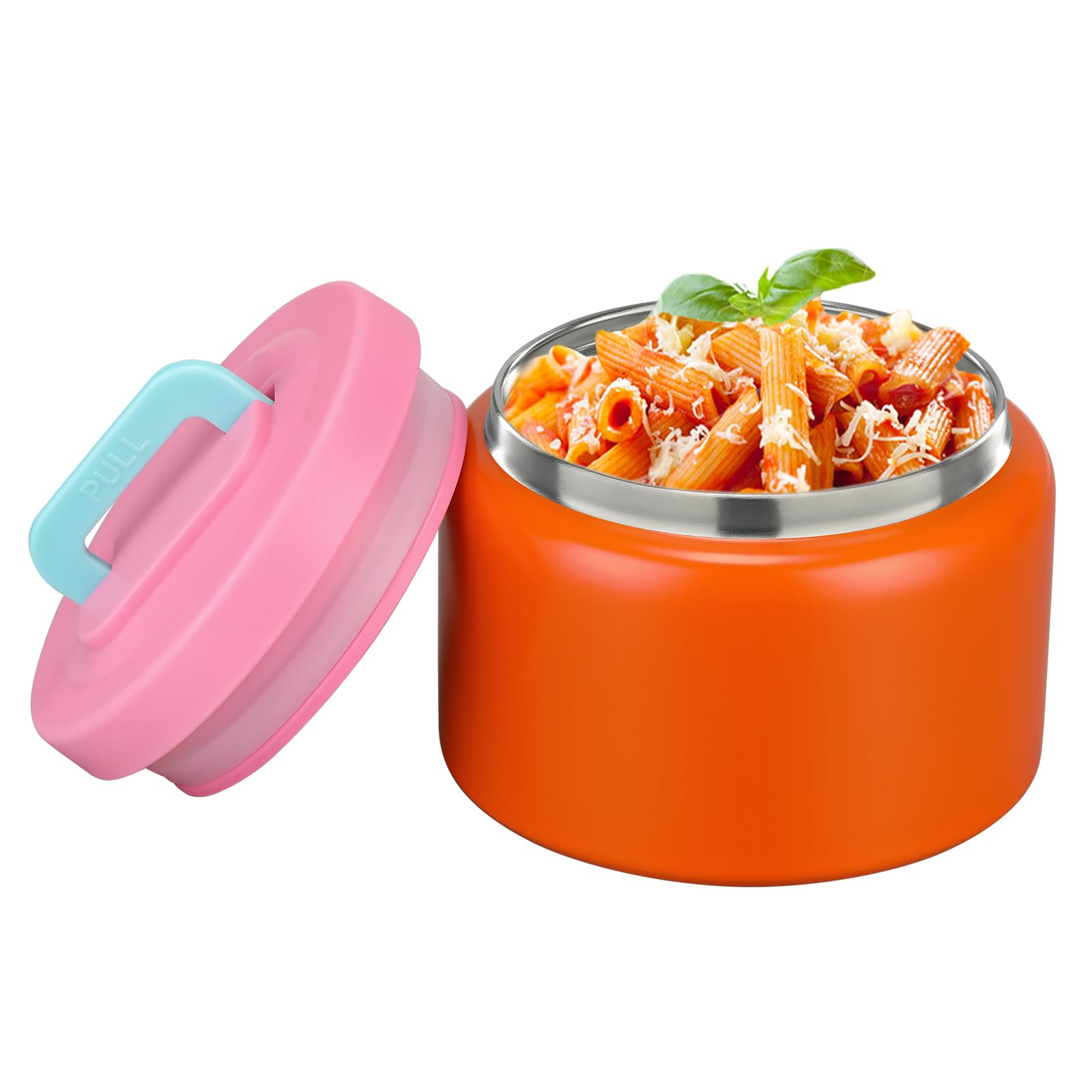 PIQUEBAR 8oz Kids Thermo for Hot Food,Small Lunch Thermo Food Container Stainless Steel,Easy Open Wide Mouth Thermo for Hot Cold Food for Preschool Travel