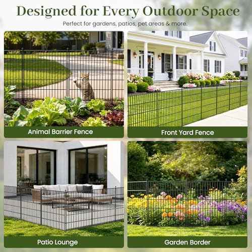 No Dig Garden Fence Outdoor for Yard, 32in (H) x 35.4ft(L) — view 7