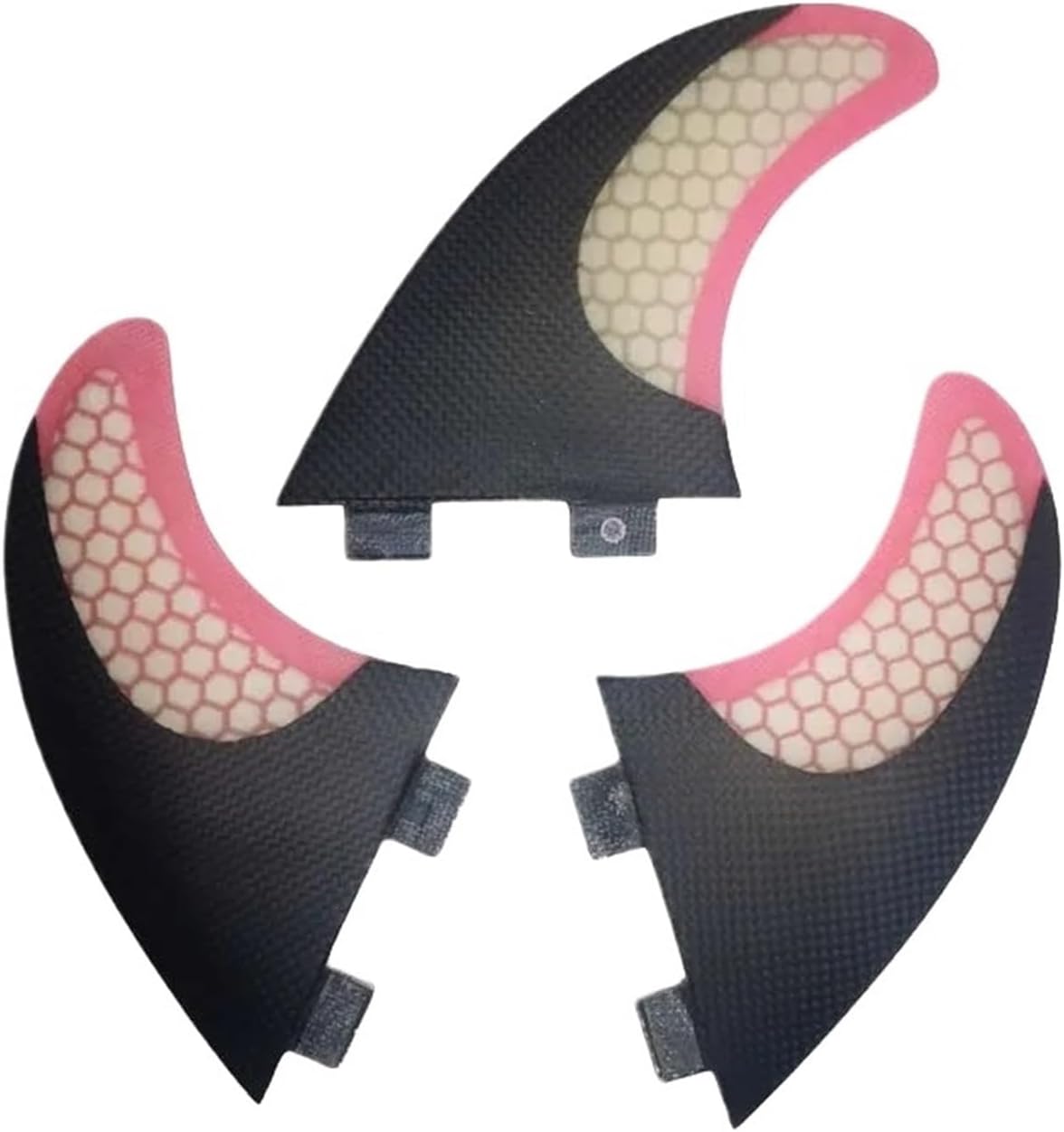 FCS FINS Surfboard Fins Twin Tri Fin A Set G5 Size Fiberglass Core with Carbon M Size Quilhas Surf Fin(Dark Khaki)
