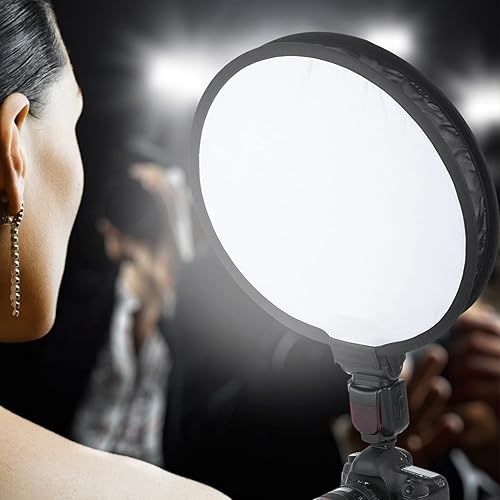 Miniatura 8 de Softbox redondo portátil, difusor plegable de softbox de forma redonda de 15.7 in para accesorios de fototgrafía de cámara