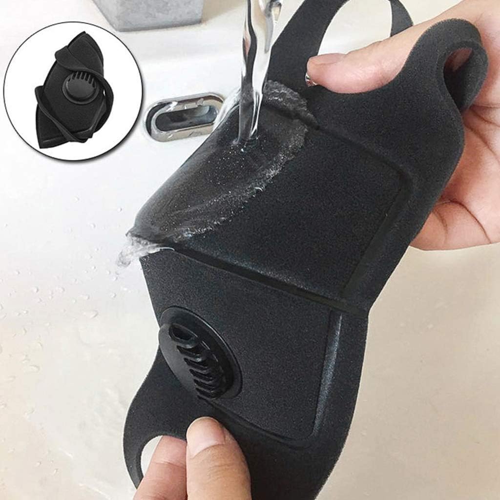 1 Pack Fa-ce Cover with Breathing Washable Anti Dust Reusable Mouth Cover Protection From Pollen, Dust,Pet Dander Black (Sent From US)