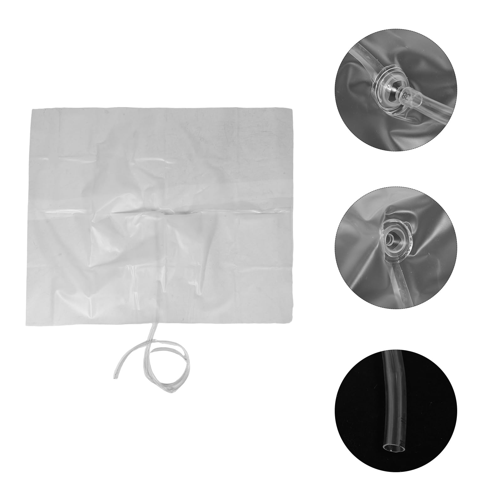 PACKOVE Desviador de Lluvia para Techo Bandeja de Embudo de 120X100 CM Plegable y Tubo de Drenaje de 2 Metros, Kit de Lona para Reparación Rápida de Fugas en Hogar