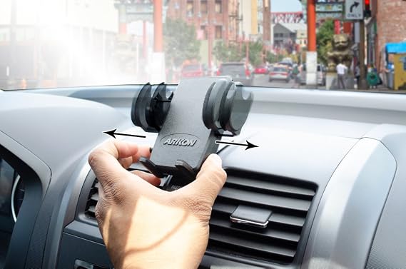 ARKON Mounts Mega Grip Car Phone Holder with Adhesive Mount | for Cars & Trucks | Designed for Phones | Powerful Adhesive Mount | Compatible with iPhone, Galaxy, Note, Pixel, and More
