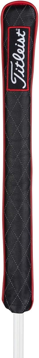 Funda para cabeza de palo de alineación de golf de cuero negro azabache Titleist
