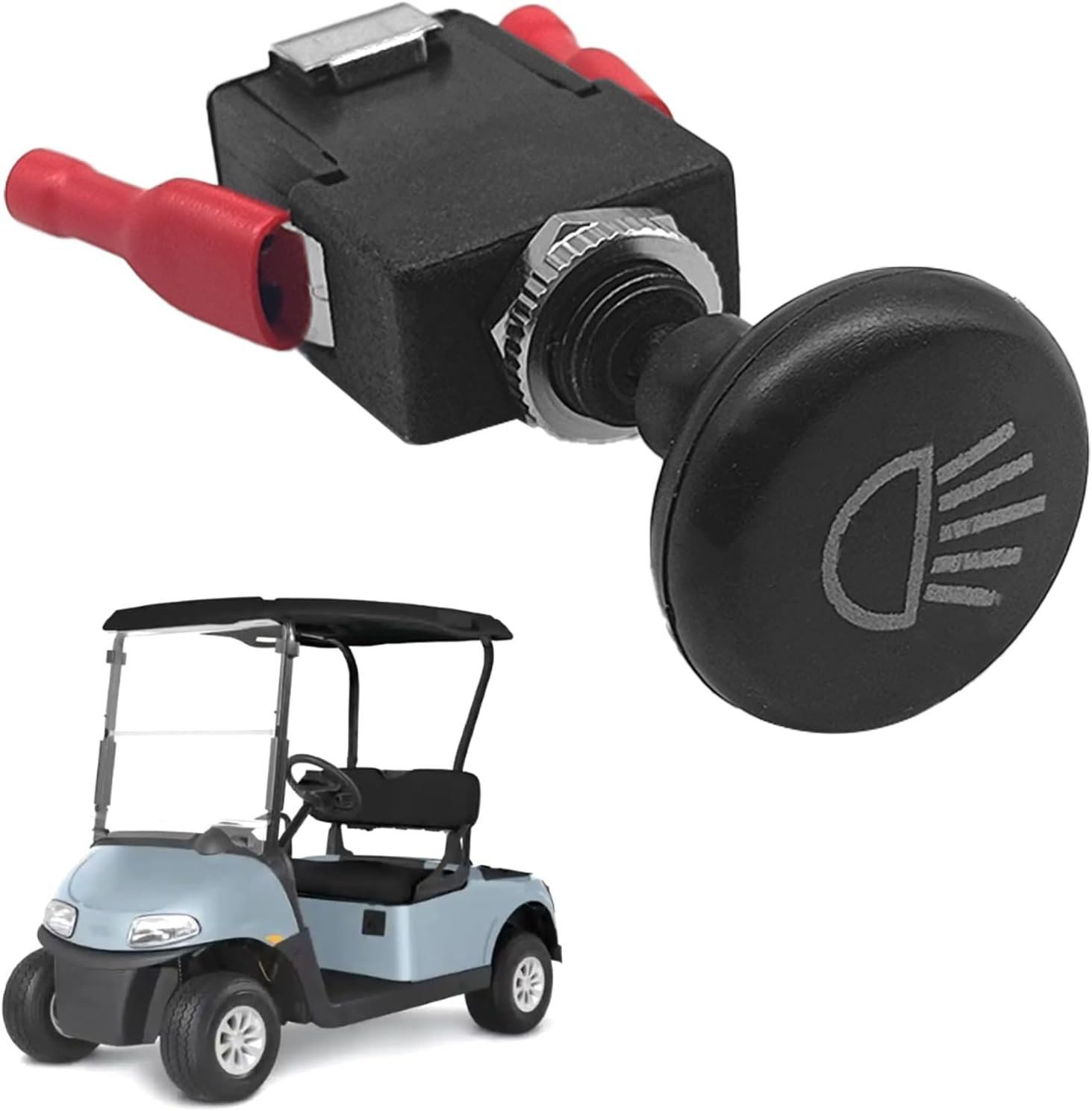 Universal 12V/24V Push Pull Headlight Switch for Golf Carts - Compatible with EZGO, Yamaha, Club Car, in Golf Carts, Cars, Boats and Other Vehicles