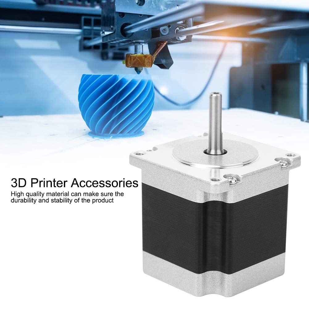 Moteur Pas à Pas NEMA 23 23HS5628 6, 35 Mm/8 Mm Fil de Cuivre Pur Sortie de Câble à 4 Broches pour Imprimantes 3D Équipement de Surveillance Machines D'emballage Textile (Diamètre