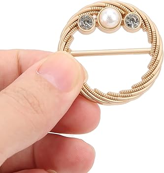 Lot De 4 Clips/Anneaux Pour Écharpe En Alliage De Zinc - Fermoirs élégants Pour écharpe, Chemise, Vêtements - Accessoire Mode Femme
