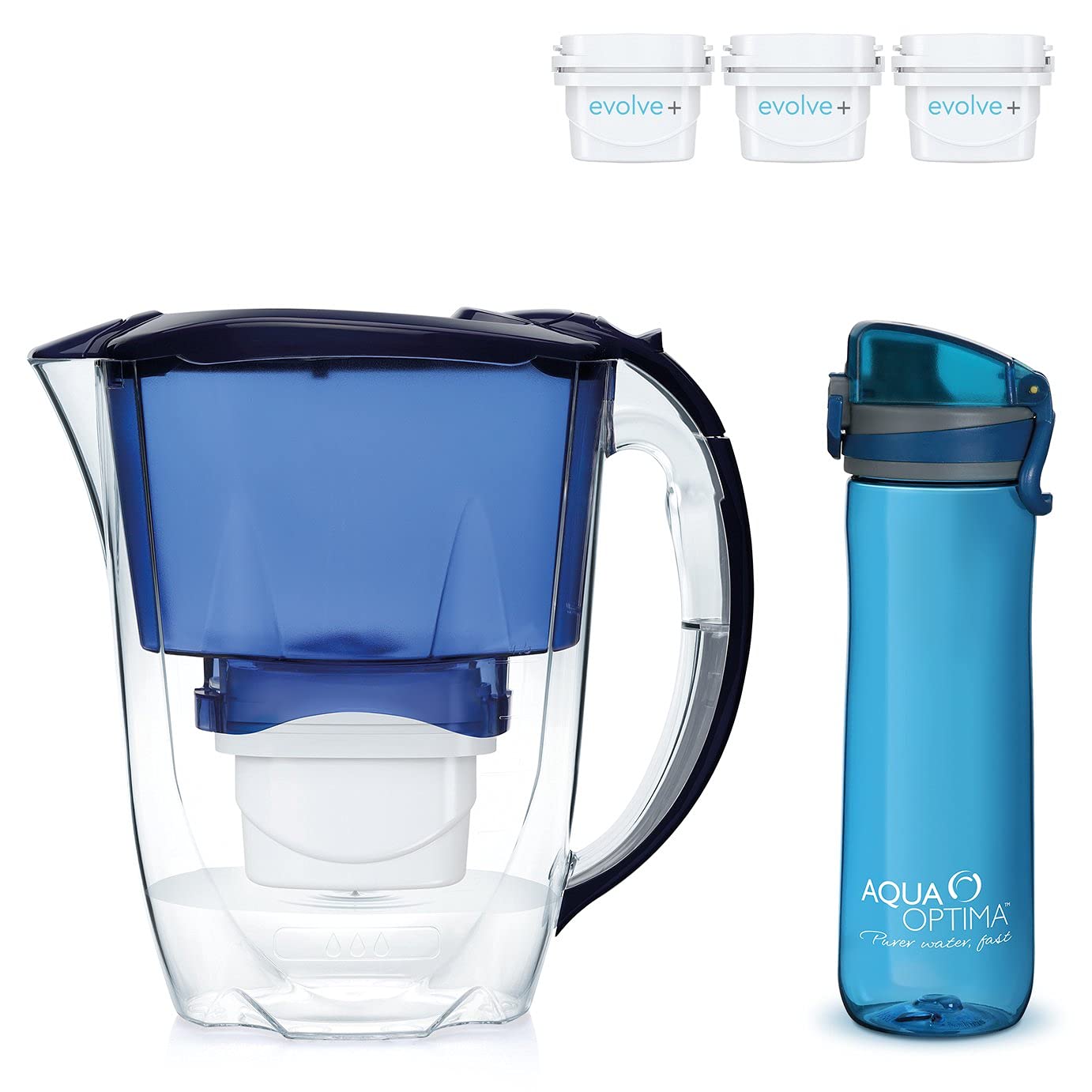 Buy Aqua Optima Oria Water Filter Jug & 3 x 30 Day Evolve+ Filter