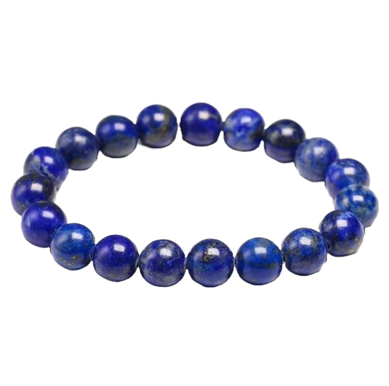LKBEADS Naturalna bransoletka z koralikami lapis 6 mm rondelle smooth 7 cali półprecyzyjne kamienie koraliki, bransoletka z koralikami, dla mężczyzn i kobiet, uzdrawiająca, kryształowa, rozciągliwa,
