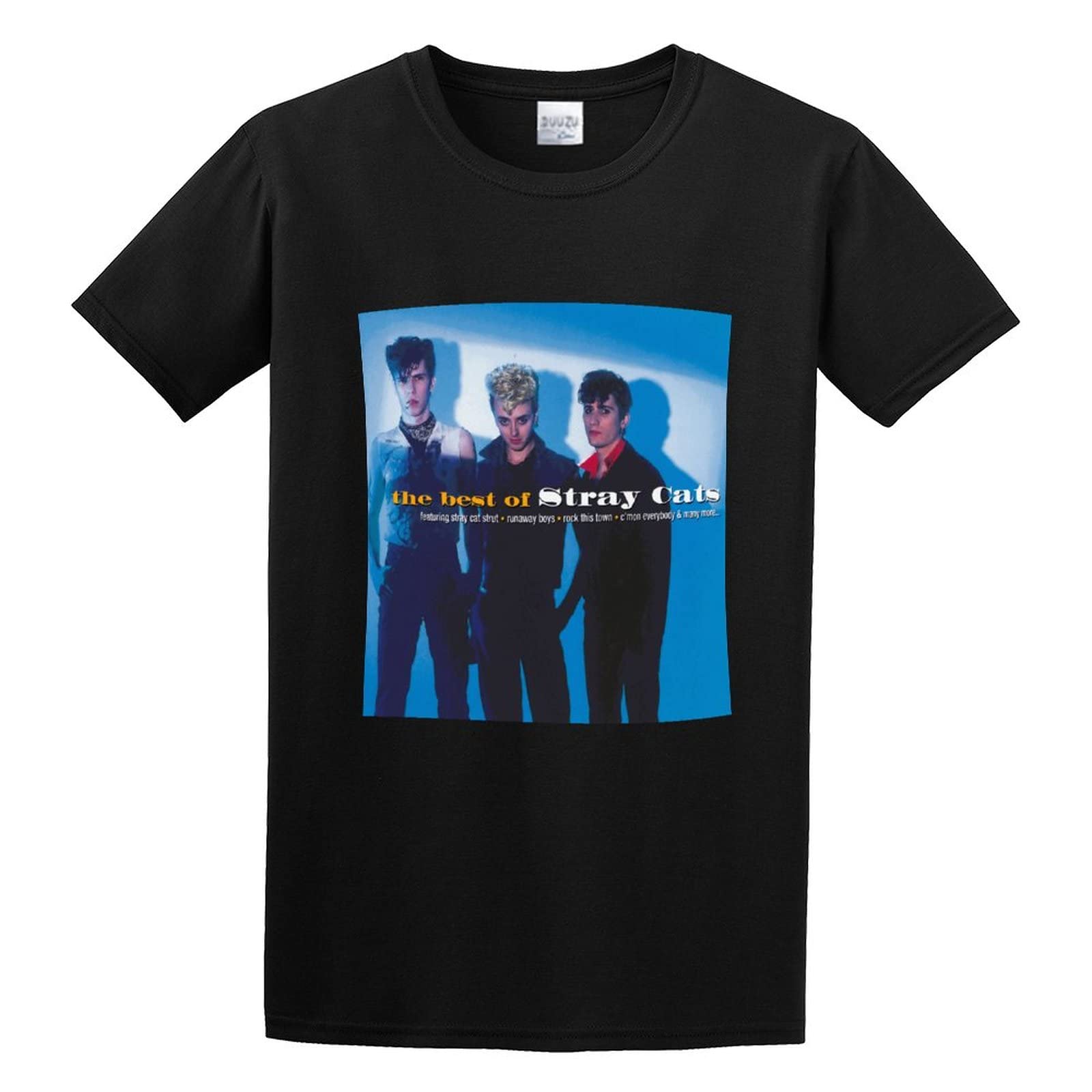 Stray Cats The Best of Stray Cats T-Shirt Graphic Unisex Tee Shirt Black 3XL