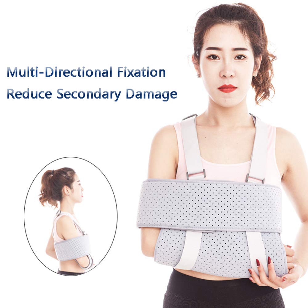 Soporte inmovilizador de Hombro con Cabestrillo para Brazo - Soporte rotador Ajustable para Manguito y Codo - para Hombres y Mujeres - Se Adapta a Mano Izquierda y Derecha