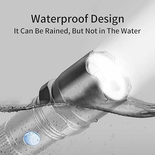 Miniatura 5 de sopatenor Linterna LED recargable con 4 modos, linterna potente portátil súper brillante, zoomable de mano IPX6 impermeable 10000 lúmenes para