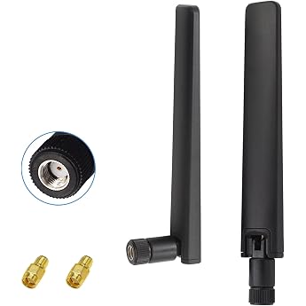 WiFi 6E Antenna Dual Band 2.4GHz 5GHz 5.8GHz 12dBi MIMO RP-SMA Connector Antenna for WiFi WiFi Router Wireless Network Card USB Adapter Security IP Camera Video Surveillance Monitor Bluetooth Ant