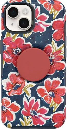 Miniatura 3 de OtterBox Funda para iPhone 14 y iPhone 13 (solamente) - Otter + Pop Symmetry Series Case - FLOWERRAMA - PopSockets PopGrip integrado - Apto para