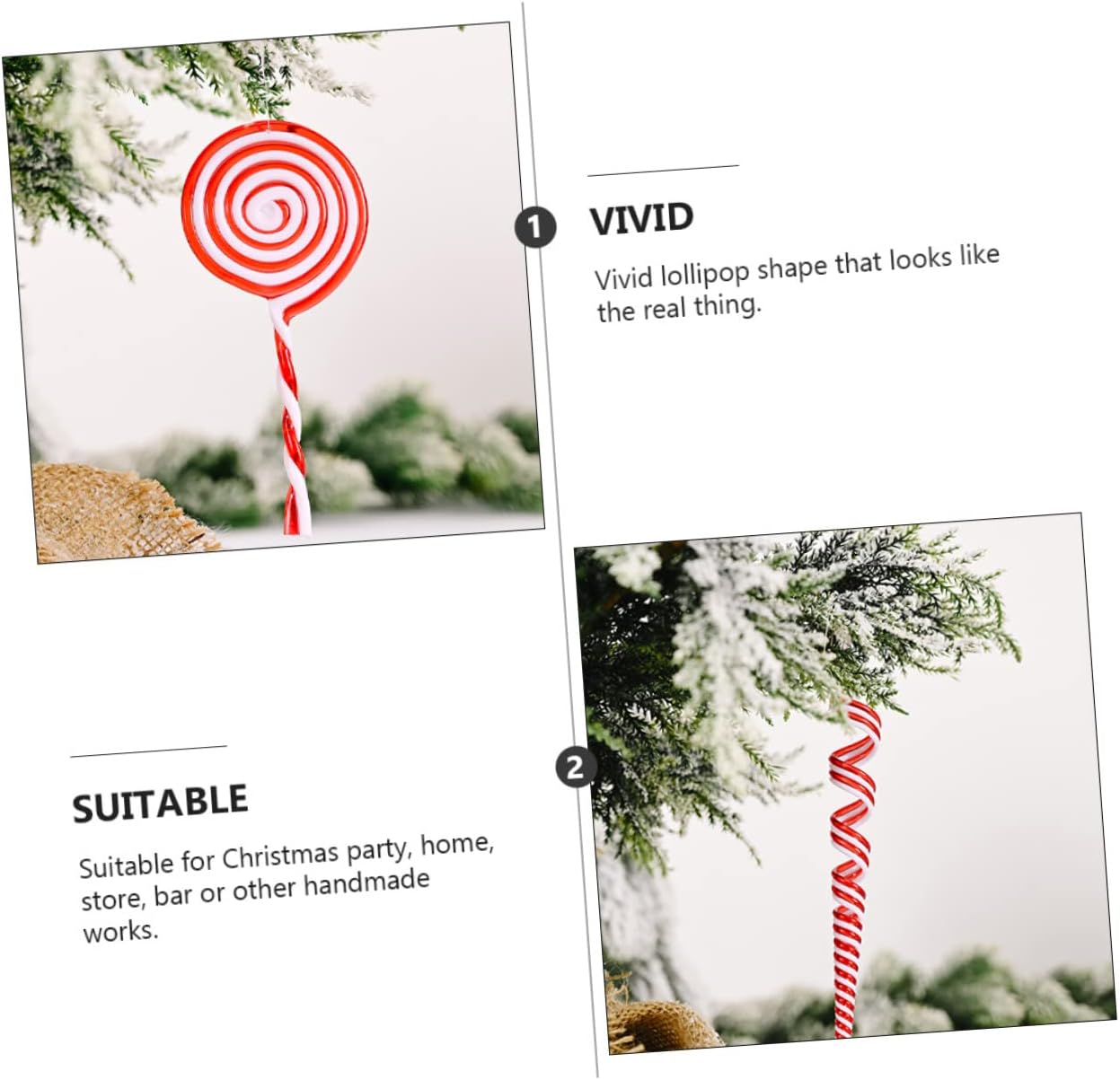 Pcs Lollipop Pendant Xmas Hanging Christmas Lollipop Ornament Christmas Tree Hanging Decor Christmas Peppermint Decorations Xmas Tree Ornaments Xmas Decors Candy Plastic Hanger
