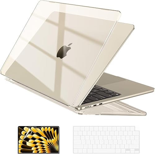 Vista 14 de EooCoo Funda compatible con MacBook Air de 15 pulgadas M5 2026 2025-2023 Release M4 M3 M2 modelo A3448 A3241 A3114 A2941, carcasa rígida de negro