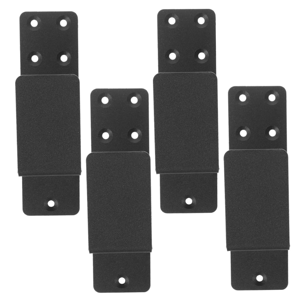POPETPOP Supports de Barre de Sécurité pour Porte de Grange en Acier, Design Épaissi, 4 Pièces, pour Portail de Clôture et Entrepôt