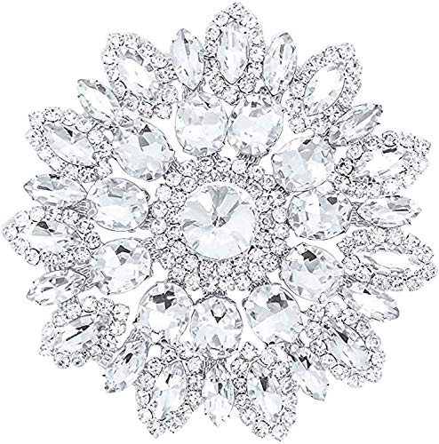 Trimming Shop Strassstein Motiv Diamanten Kristalle Zum Aufnähen Applikation Flicken - Perfekt für Hochzeit Braut Kleid, Freizeit oder Formelle Bekleidung Mode-Accessoires 65mm Patch Nr. A502 Cover