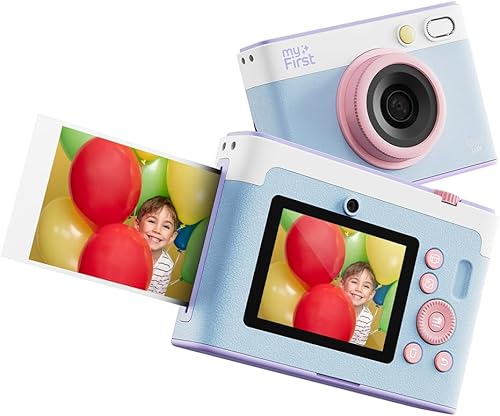 myFirst Camera Insta Lux - Cámara digital de impresión instantánea a todo color, impresora de fotos móvil, idea de regalo de cumpleaños de 5 MP para