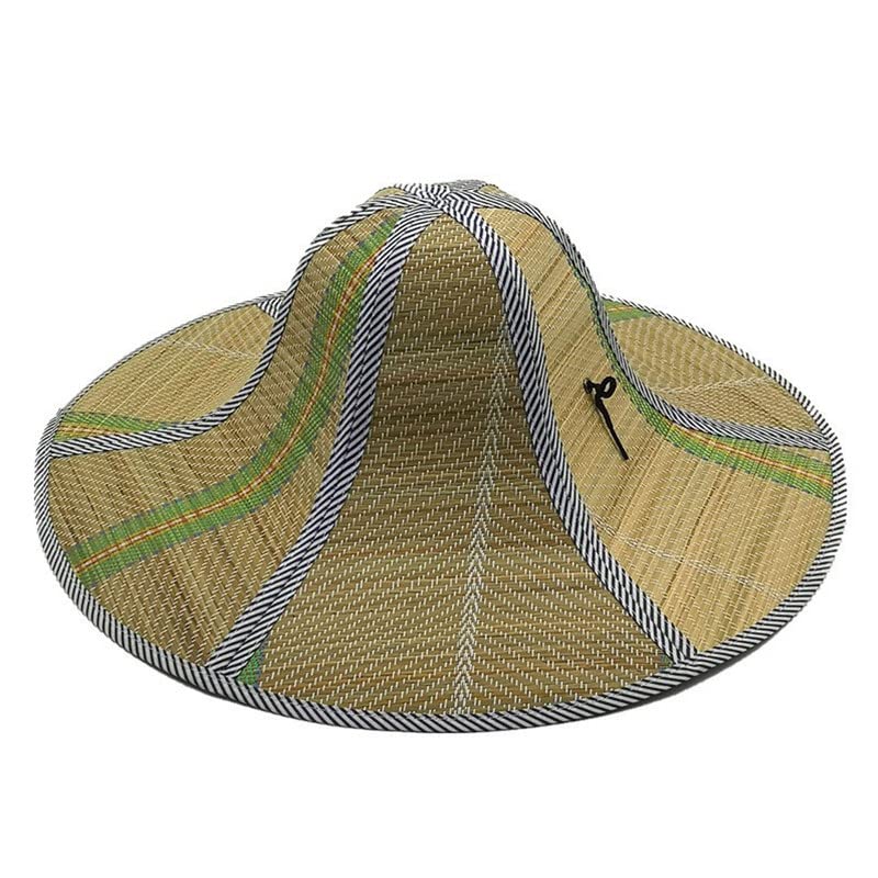EnkudcStraw Hat - Wide Brim Sunshade Fishing Hat with Adjustable Strap and Foldable Design - Perfect for Outdoor Activities