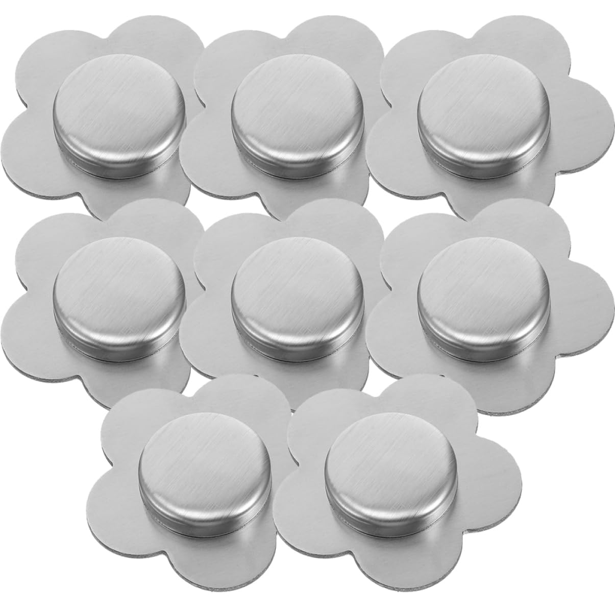 VICASKY Magnetische 8 Stück aus Edelstahl Tischdeckenklammern Einfache Montage und Kompakt Silberne Tischdeckengewichte für Windgeschützten Außenbereich
