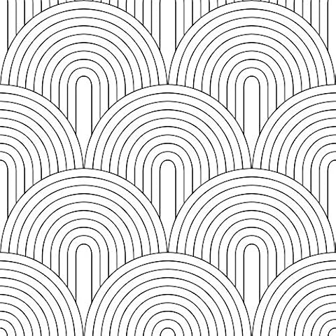 HAOKHOME Peel and Stick Wallpaper Abstract Rainbow Black/White Removable contactpaper for Home Bathroom Decorations 17.7in x 9.8ft Cover