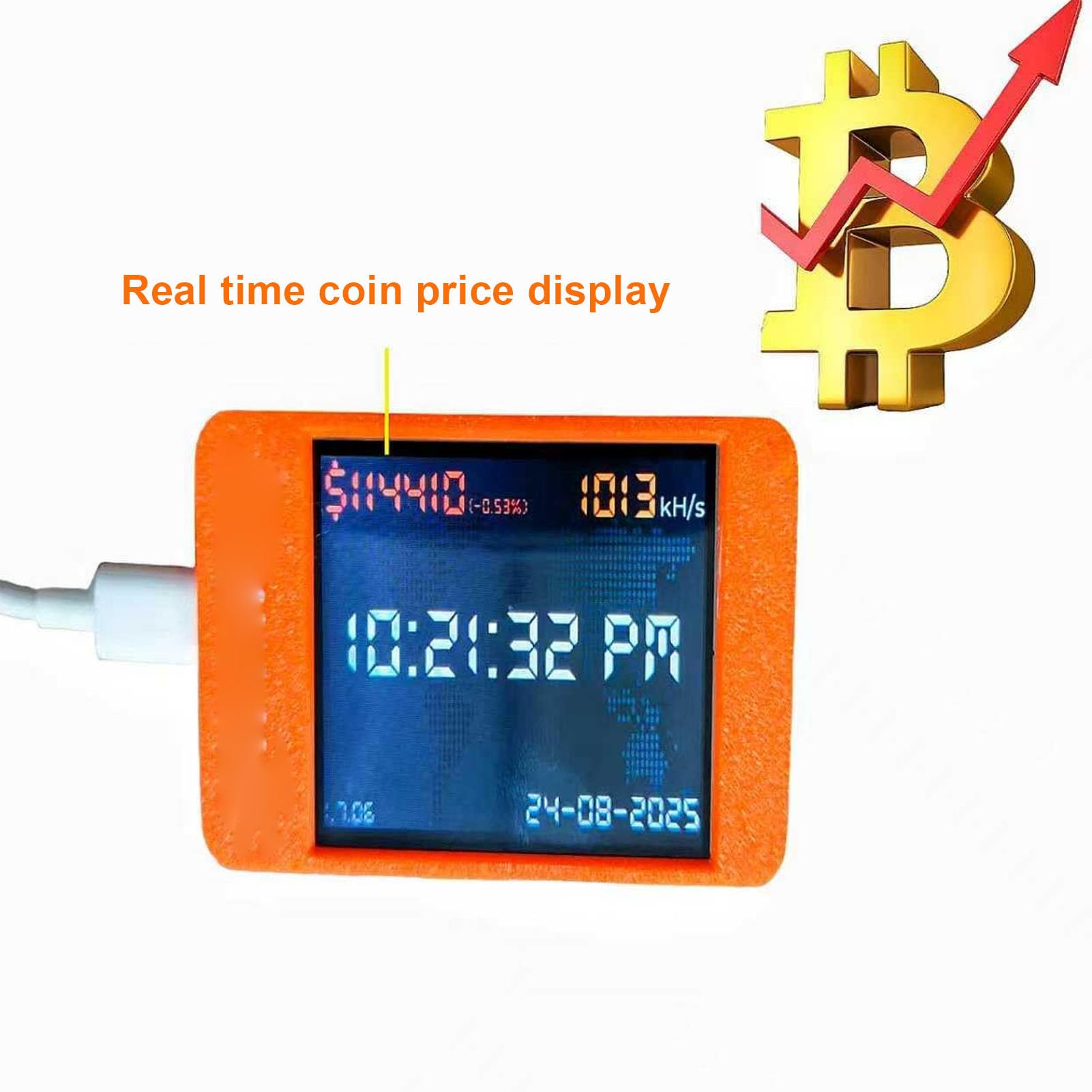 Bitcoin Lottery Miner, Mikrokontroler ESP32 S3 980KH/S Hashrate DIY BTC Miner Machine z 2,8-calowym Kolorowym Wyświetlaczem Wszechstronne Tryby Wydobywania dla Domu