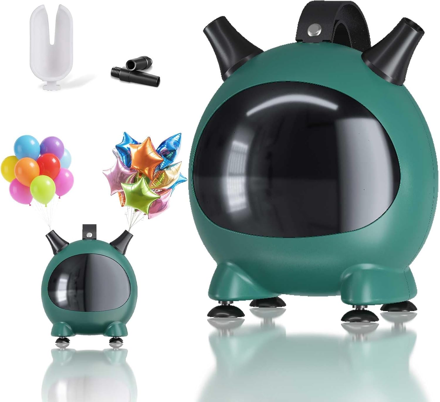 Balloon Pump Electric, Portable Balloons Inflator Air Pump Dual Nozzle, 110V Small Electric Balloons Blower Machine Corded, 600W for Latex Foil Balloon Arch Garland Party Decorations Supplies