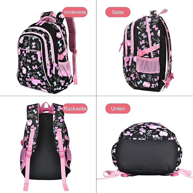 School Bag with School Bag, Pencil Case and School Bag, Girls Set, Elementary and Middle School Kindergarten Supplies
