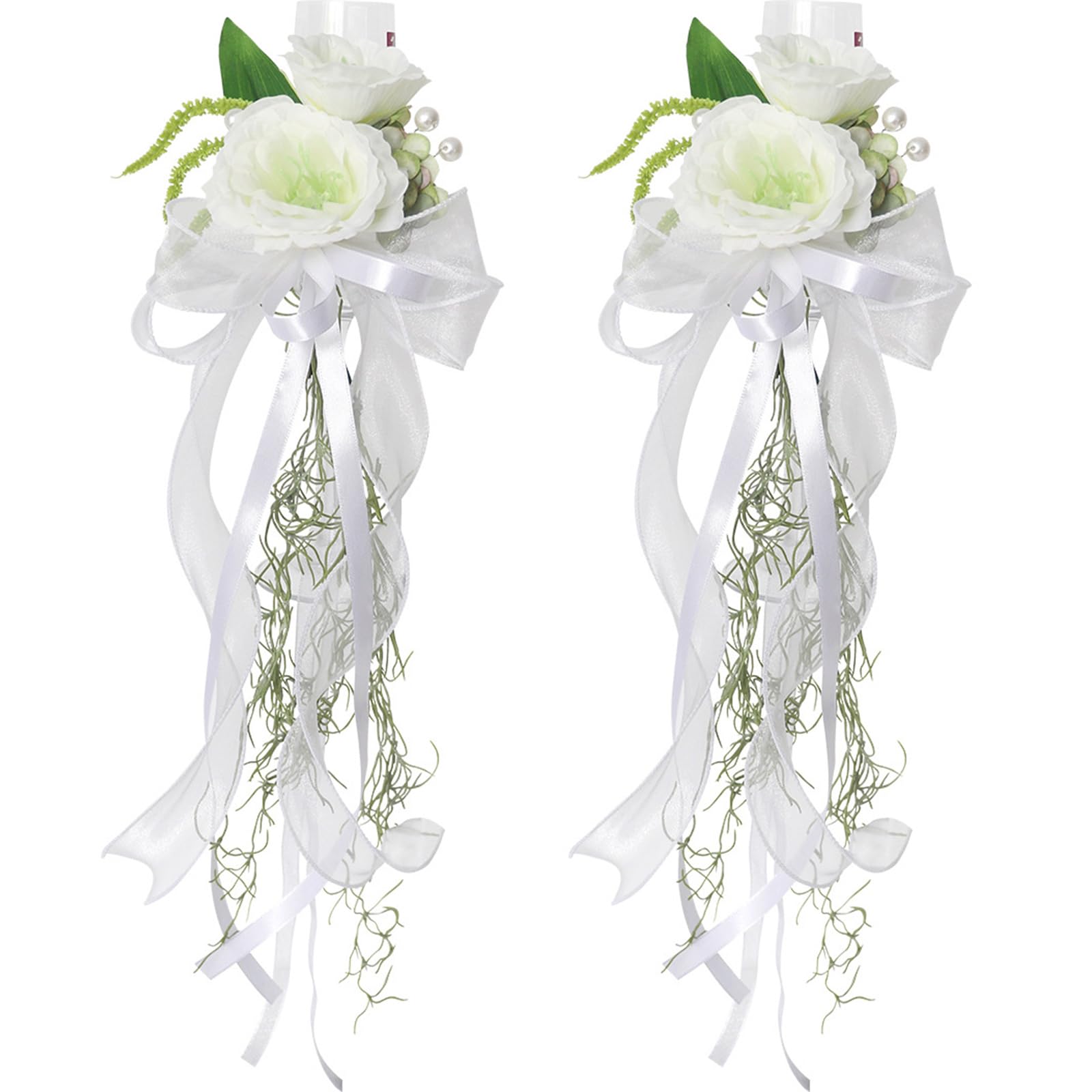 HDOYTXXM Artificial Floral Toasting Flute for Enchanting Wedding Ceremony Wedding Decors Photo Props Aisle Pew Flowers