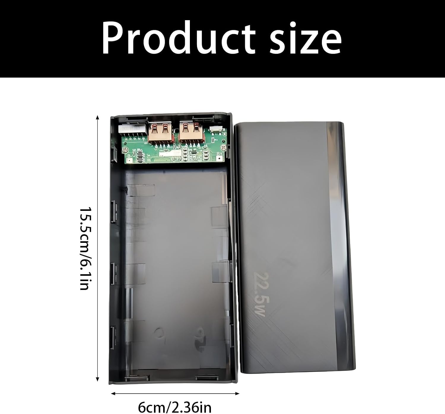 Intelligent Overheat Charging 22.5W Output Detachable Mobile Power Case for Device Portable Portable