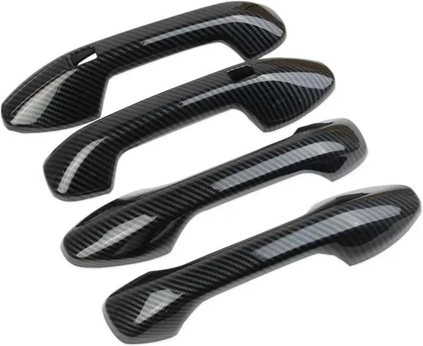 Car Door Handle for Hyundai for Palisade 2020 2021 2022 2023 2024 Black Carbon Fiber Style Car Exterior Door Handle Cover Trim Car Exterior Door Handles