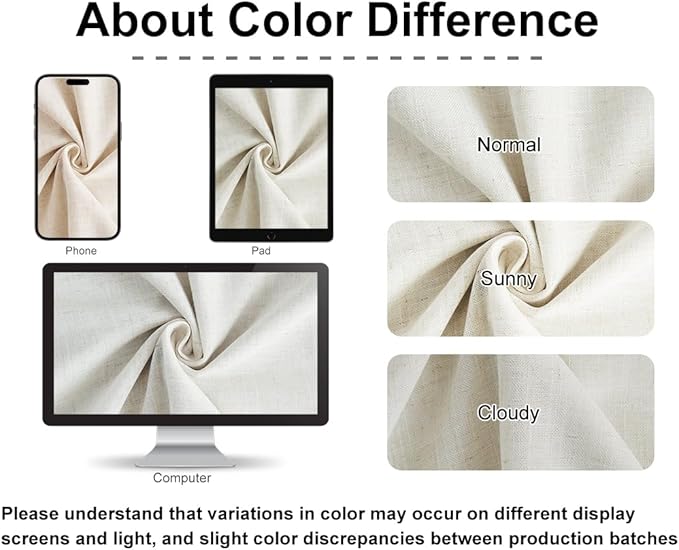 Cortinas Blackout Vision Home Natural Pinch Pleat 95" x 40" (2 Paneles) miniatura 8