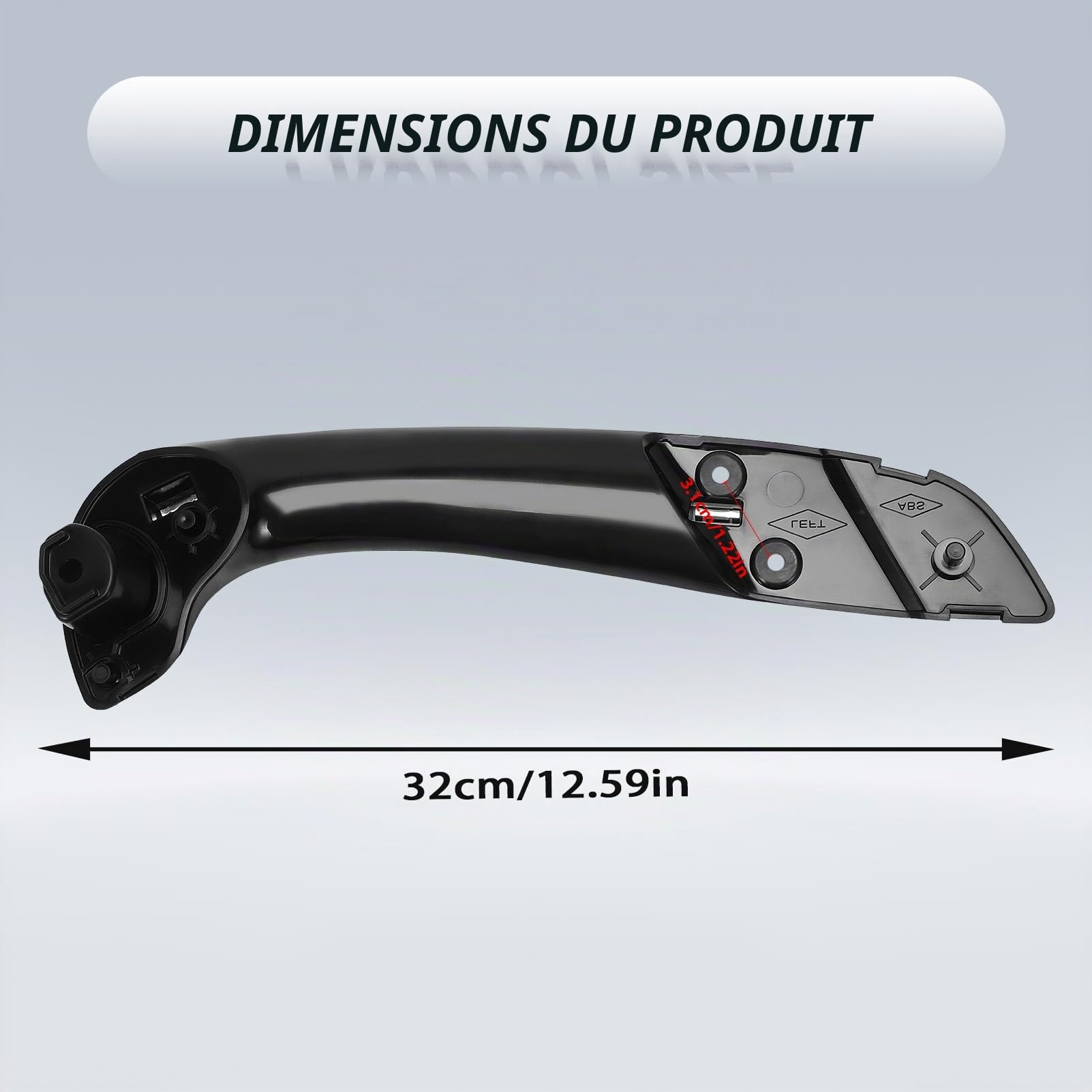 Poignée intérieure de porte avant droite pour 2008-2016 Meg,ane 3 Grandtour Combi Van Fluence, 2009-2015 Fluence #809540008R / 809600015R
