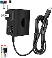 Vista 1 de Cargador de interruptor de 6 pies para Nintendo Switch, adaptador de corriente alterna, fuente de alimentación de 15 V 2.6 A, carga rápida