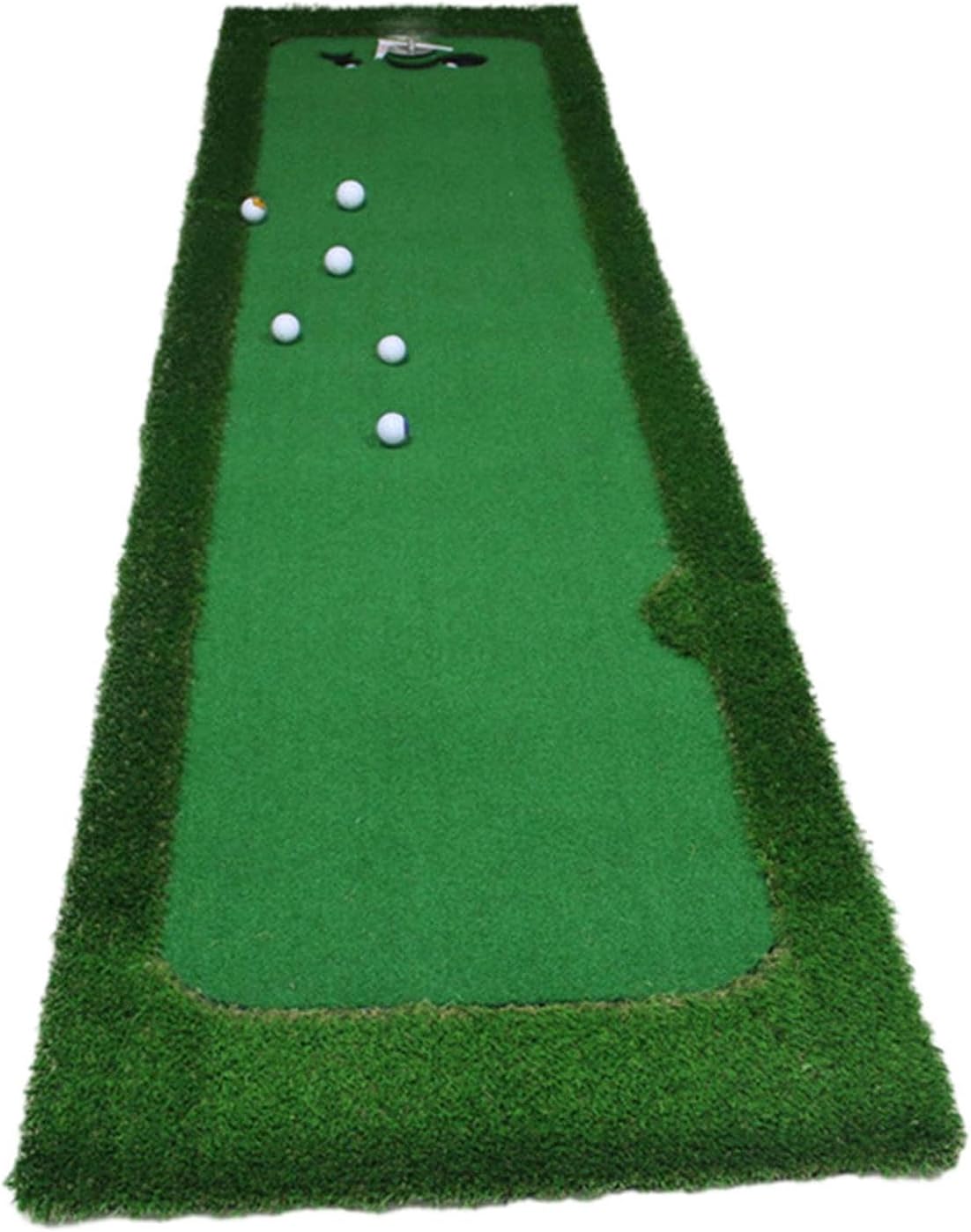 Golf Putting Mat Golf Putting Practice Mat Simulation Grass Mat with 6Pcs Balls for Outdoor