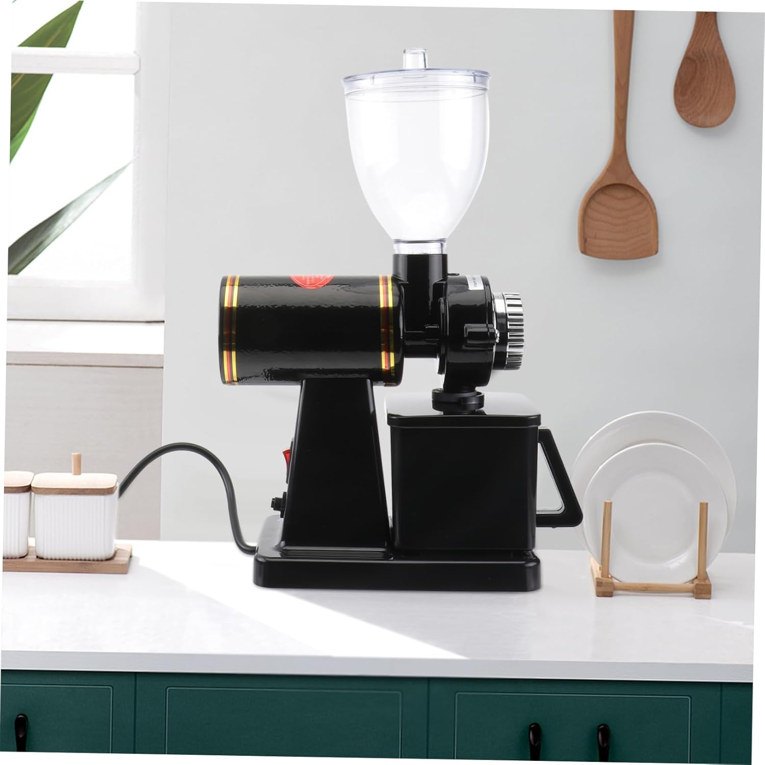 PRETYZOOM Bean Grinder Electric Coffee Grinder Burr Hand Electric Us Plug Creative Design
