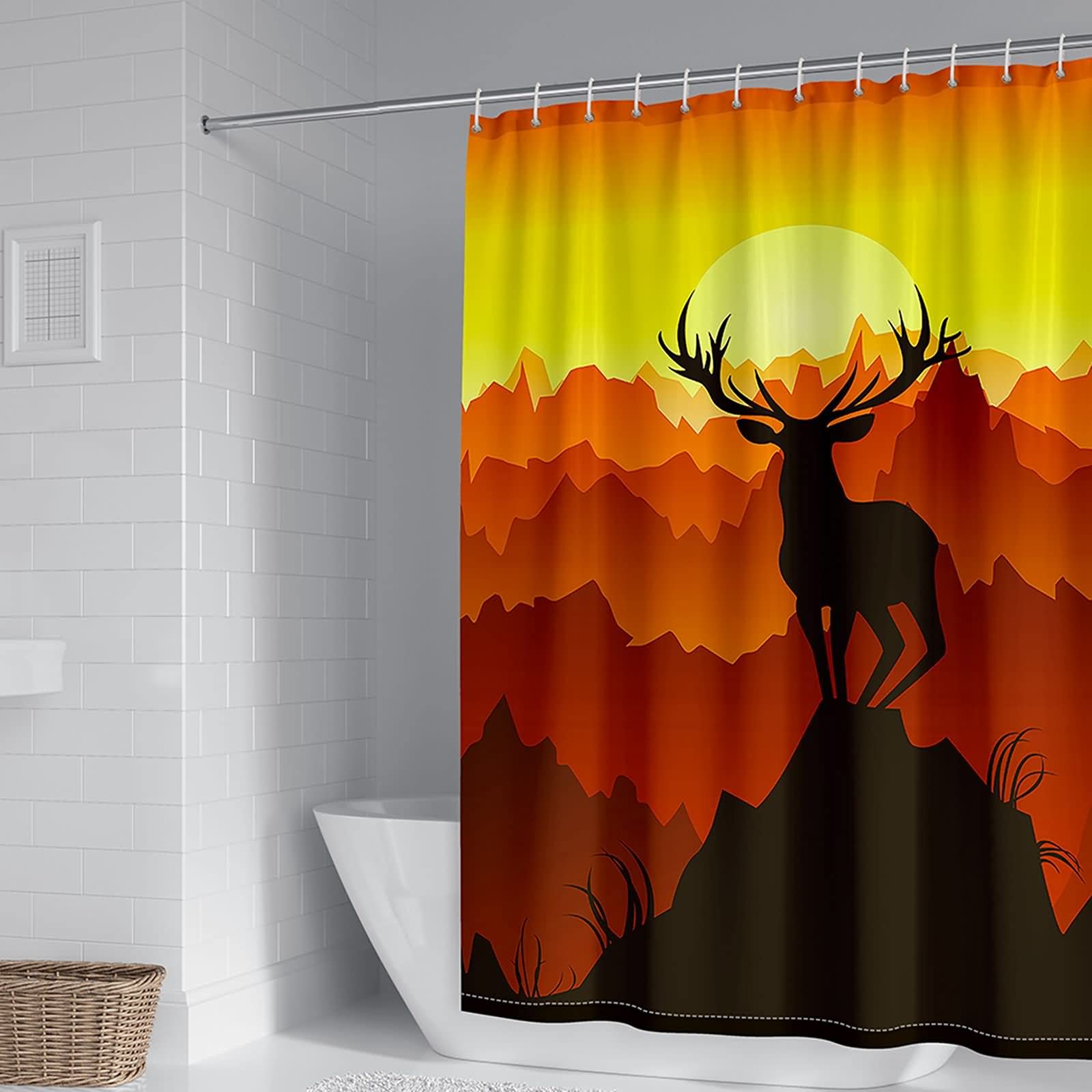 Rideau de douche anti moisissure 150x200 polyester pour douche propre